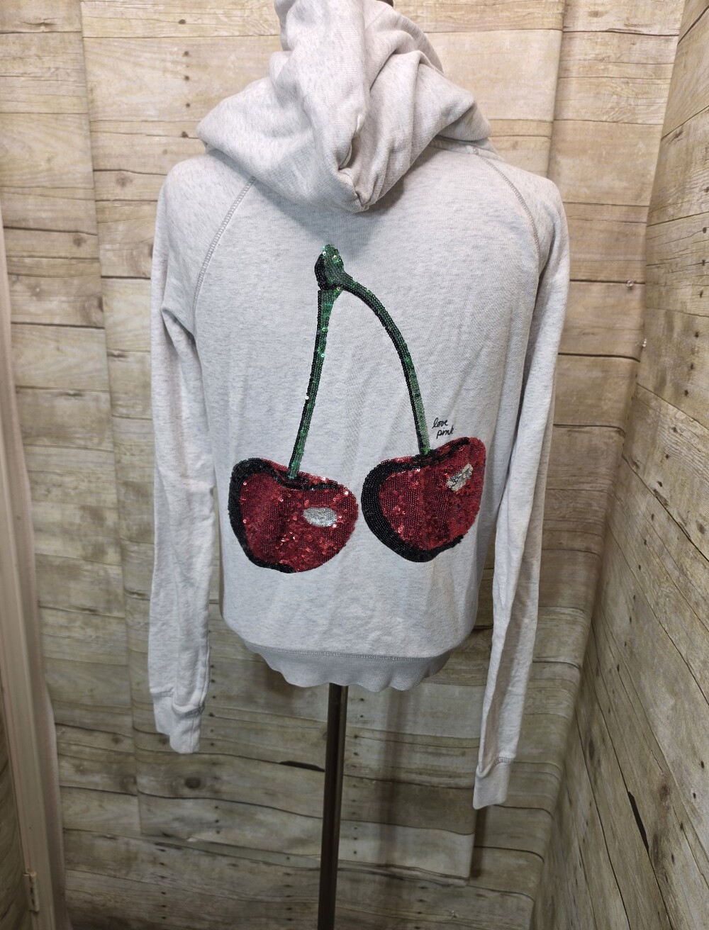 PINK Vegas Gray Zip-Up Hoodie